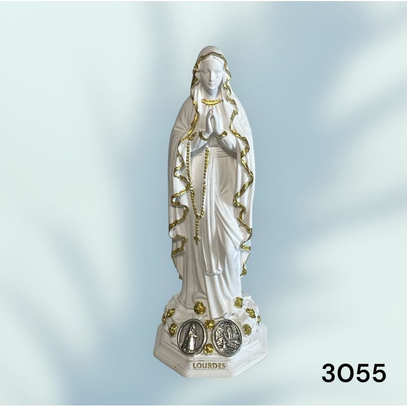 GENERICO - Estatua de la virgen de Lourdes en resina de 10 cm.