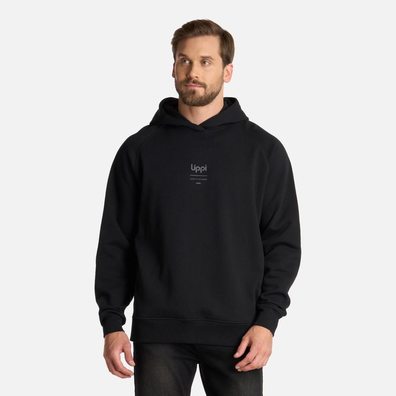 LIPPI - Polerón Hombre Ulmo Hoody Sweatshirt Negro Lippi