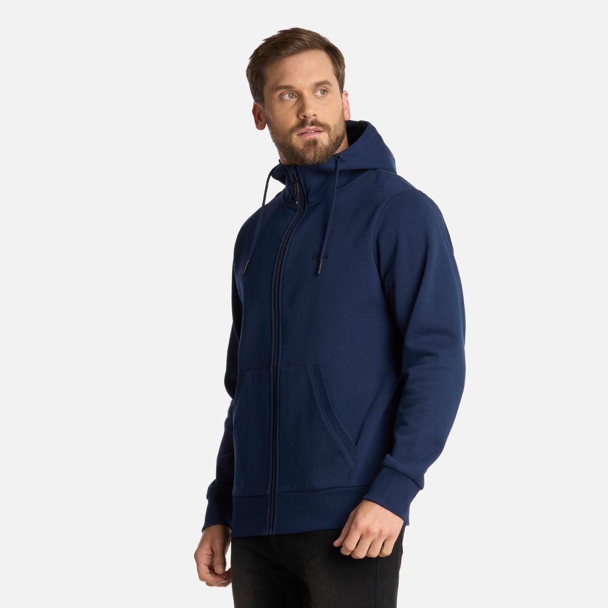 LIPPI - Polerón Hombre Ulmo Full Zip Hoody Sweatshirt Azul Marino Lippi