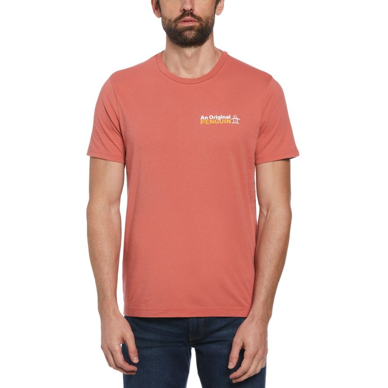 ORIGINAL PENGUIN - Polera De Hombre Golf Estampado Coral