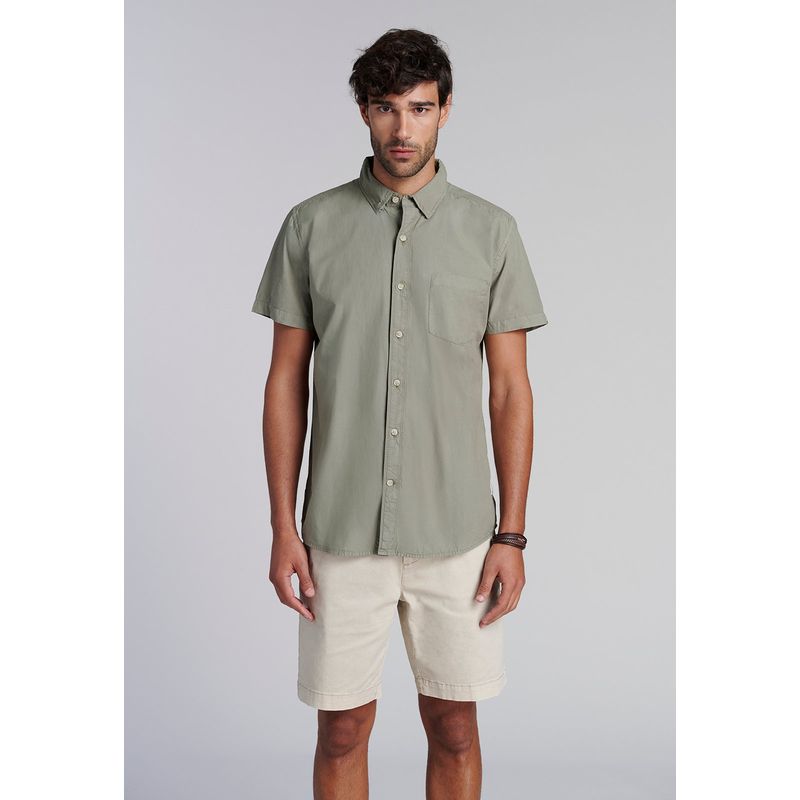 FEROUCH - Camisa Garment Dyed Fj Verde Ferouch