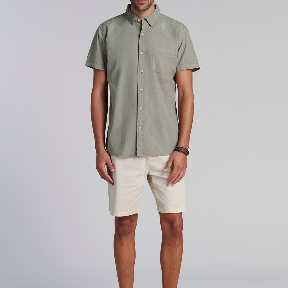 FEROUCH - Camisa Garment Dyed Fj Verde Ferouch
