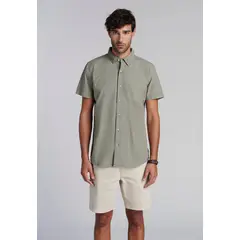 FEROUCH - Camisa Garment Dyed Fj Verde