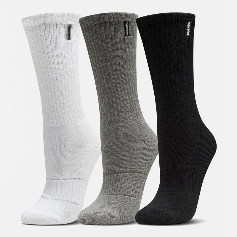 HAKA HONU - Calcetines Las Tres Puntas Pack Largo Negro Gris Blanco Haka Honu