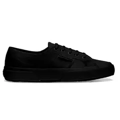 SUPERGA - Zapatilla 2750 Tumbled Leather Total Black - Negro - 41