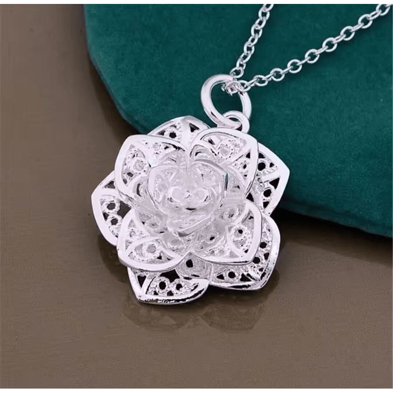 GENERICO - Collar Rosa CALADA en plata