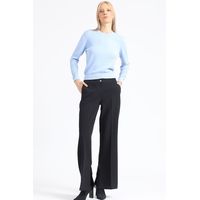 Pantalon Flare Tiro Alto, Abertura, Negro