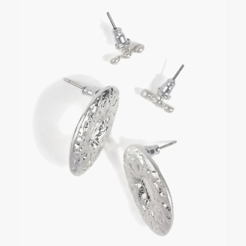 LOUNGE - Set Aros Mujer Ovalados Y Pequeño Strass