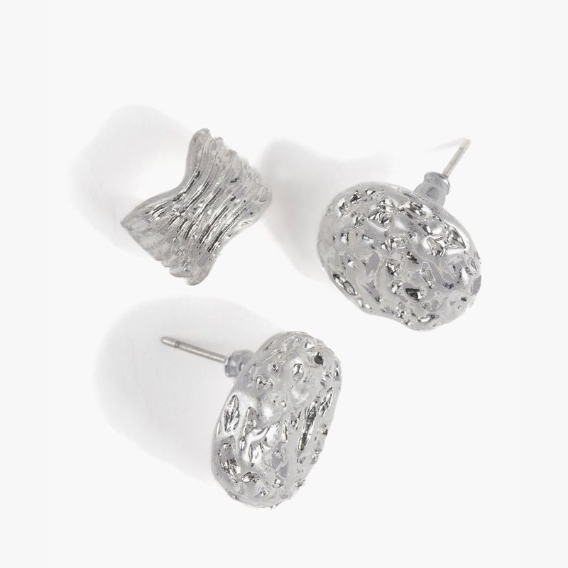 LOUNGE - Set Aros Mujer Redondos Y Cuff.