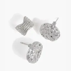 LOUNGE - Set Aros Mujer Redondos Y Cuff