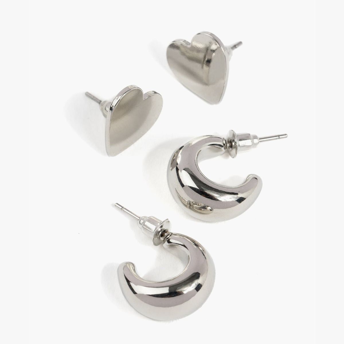 LOUNGE - Set Aros Mujer Corazón Y Argollas