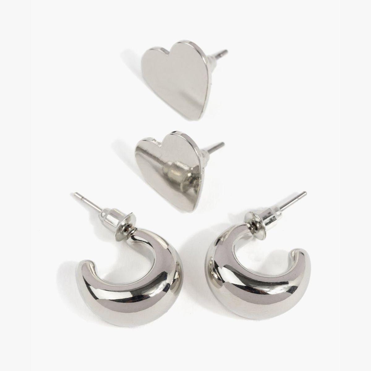 LOUNGE - Set Aros Mujer Corazón Y Argollas