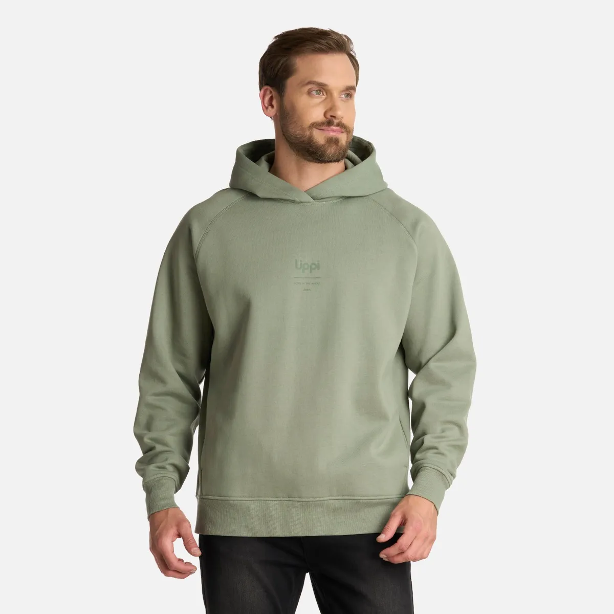 LIPPI - Polerón Hombre Ulmo Hoody Sweatshirt Jade Oscuro Lippi