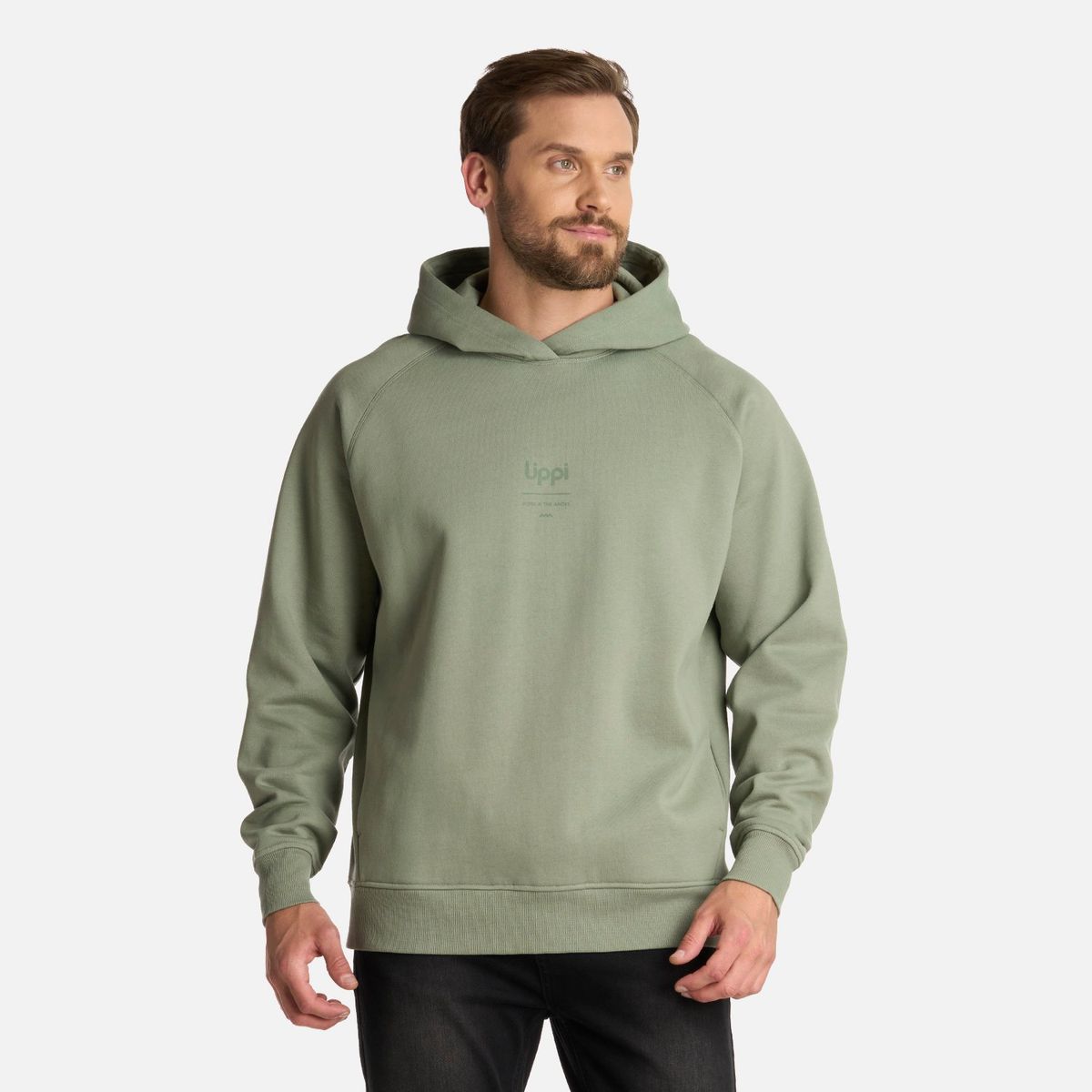 LIPPI - Polerón Hombre Ulmo Hoody Sweatshirt Jade Oscuro Lippi