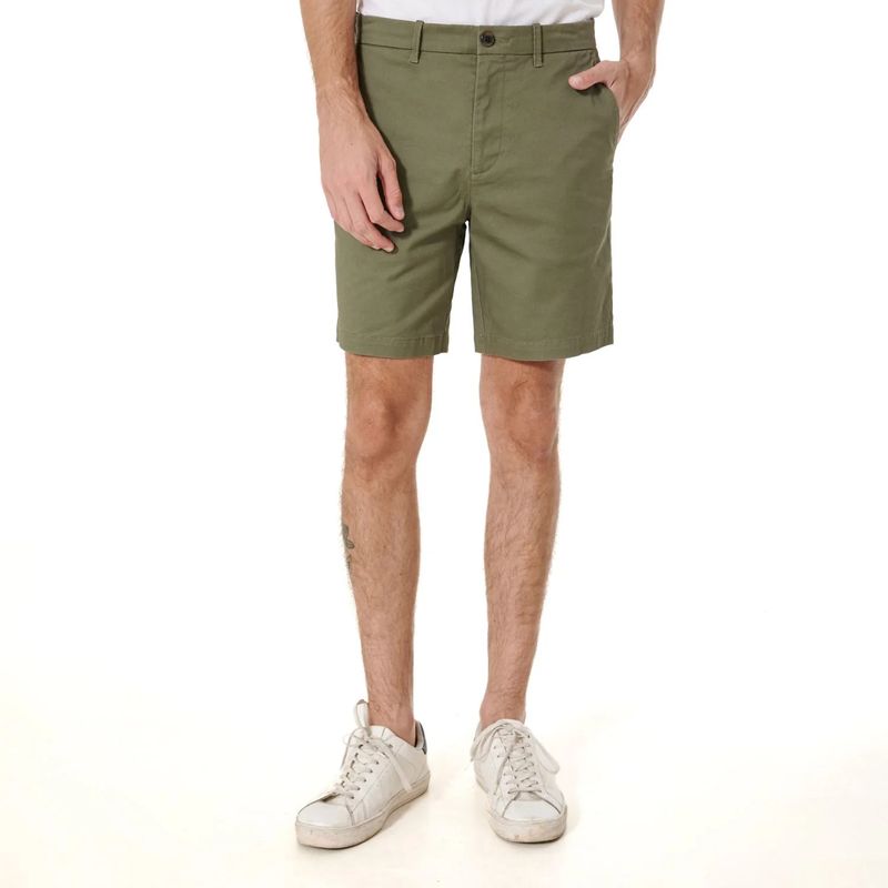 ORIGINAL PENGUIN - Bermuda De Hombre Algodón Liso Militar