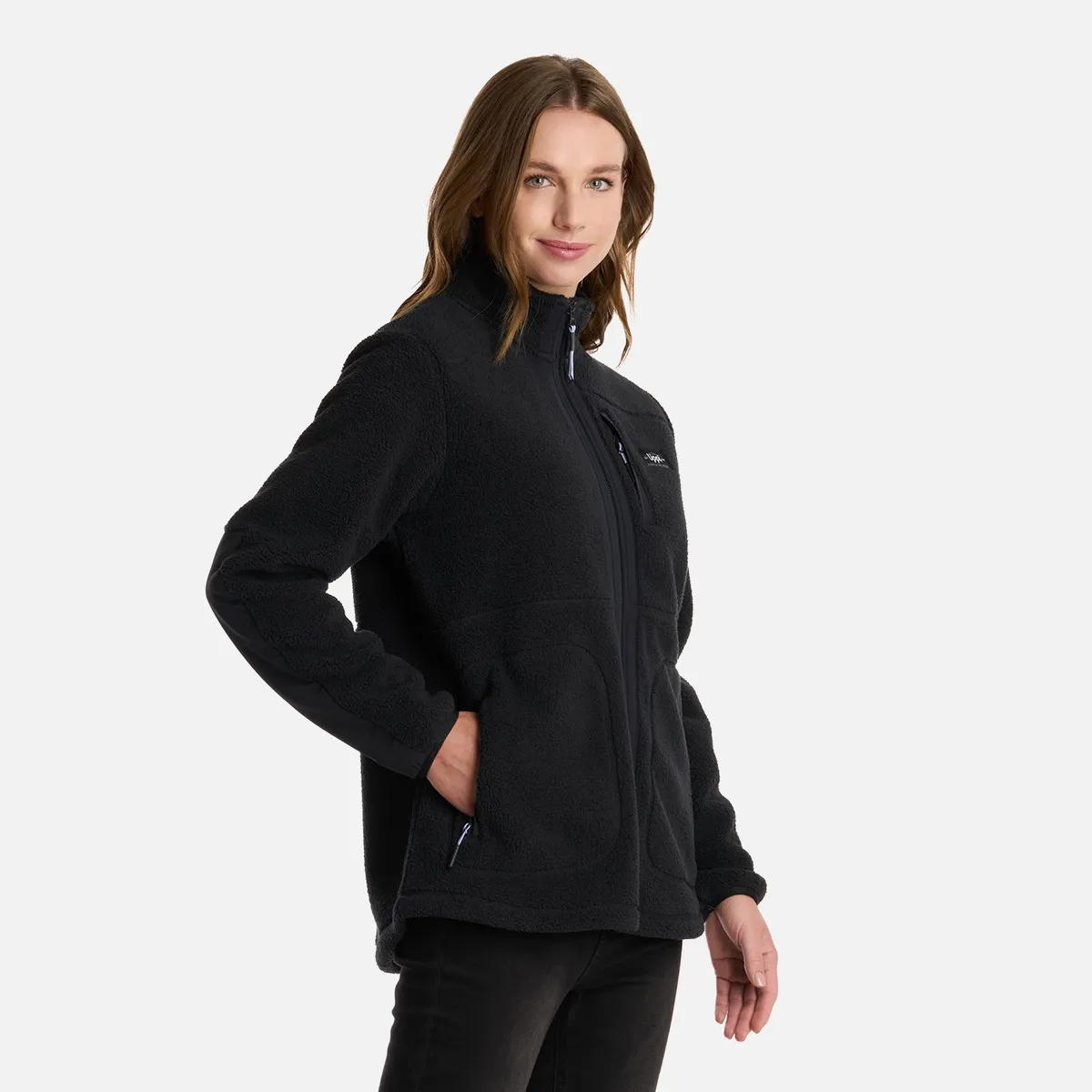 LIPPI - Polar Mujer Hug-Like Shaggy Pro Jacket Negro Lippi