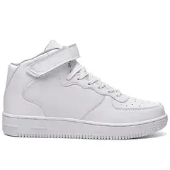 ZAPATILLACHILE - Zapatilla Escolar Urbana Caña Alta Color Blanca Y Negro Unisex