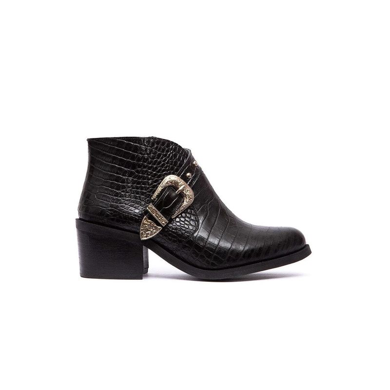 GIANI DAFIRENZE - Botin Mujer De Cuero Berta Negro C4
