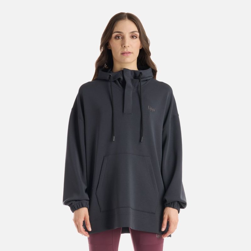 LIPPI - Polerón Mujer CityScape Hoody Sweatshirt Negro Lippi