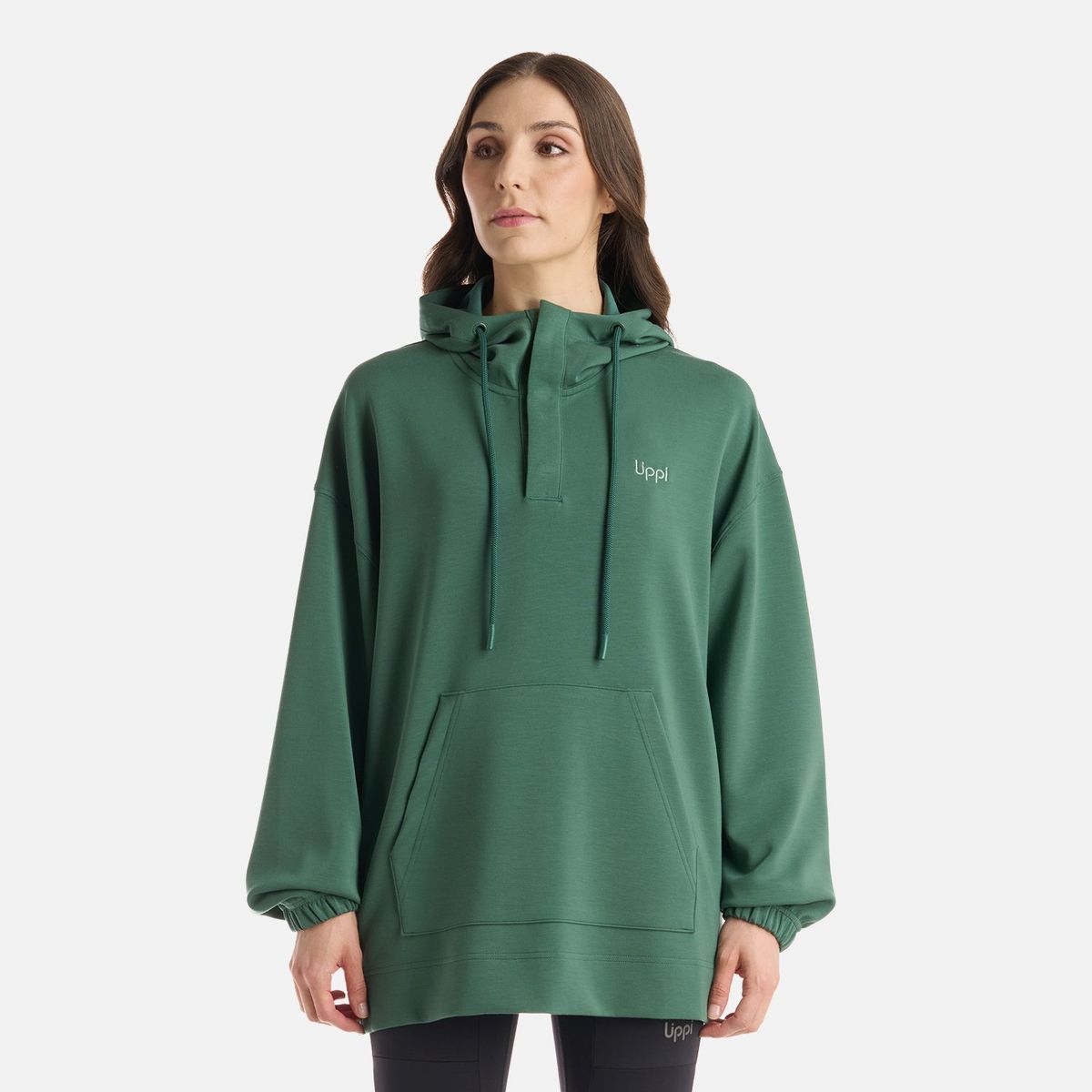LIPPI - Polerón Mujer CityScape Hoody Sweatshirt Verde Botella Lippi