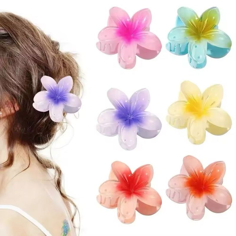 GENERICO - 6 trabas de pelo estilo flor hawaiana