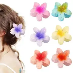 GENERICO - 6 trabas de pelo estilo flor hawaiana