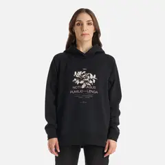 LIPPI - Polerón Mujer Insigne Hoody Sweatshirt Front Print Negro