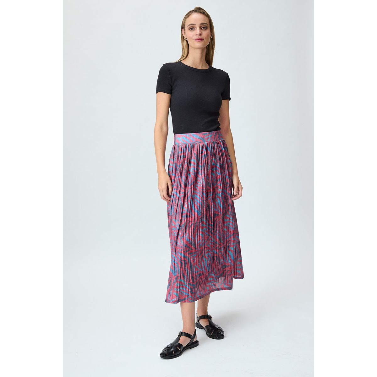 IO - Falda Larga Rojo Mujer Io