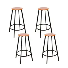 KLIK - Pack de 4 Pisos taburete de bar elipse industrial