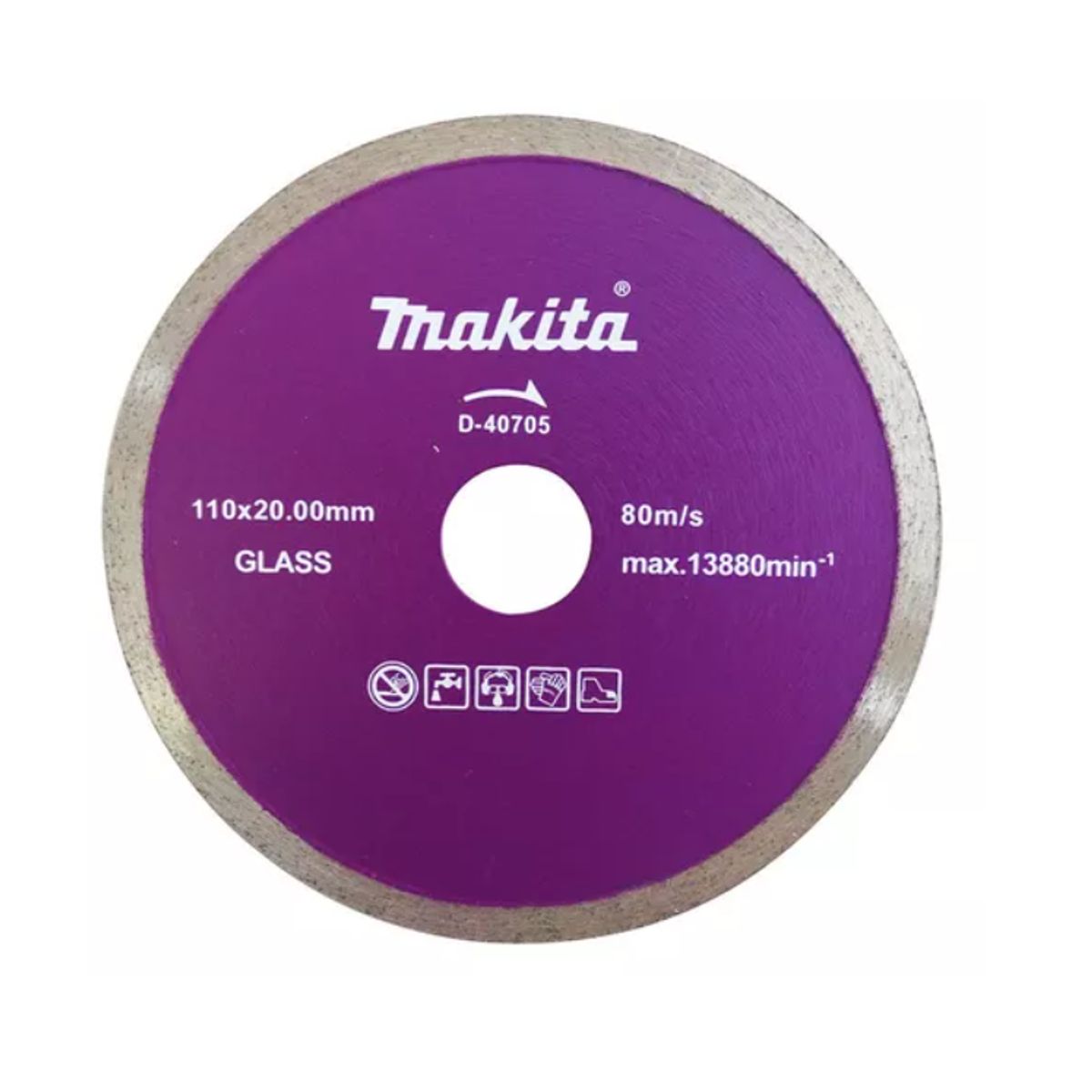 MAKITA - Disco Diamantado Continuo 110x20mm Para vidrio 4100nh2x Makita