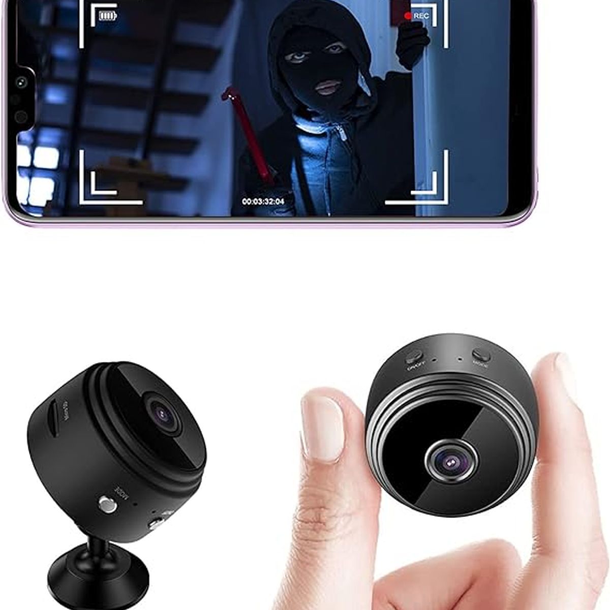 GENERICO - MINI CAMARA ESPIA WIFI V380 PRO RECARGABLE USB