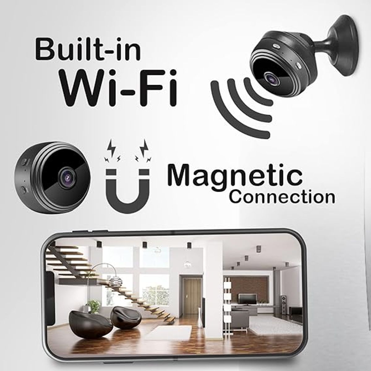 GENERICO - MINI CAMARA ESPIA WIFI V380 PRO RECARGABLE USB