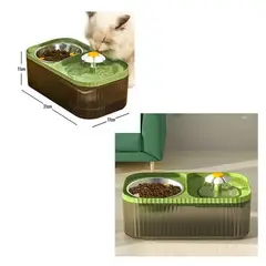 GENERICO - Alimentador Y Bebedero Para Gatos Y Mascotas Color Blanco