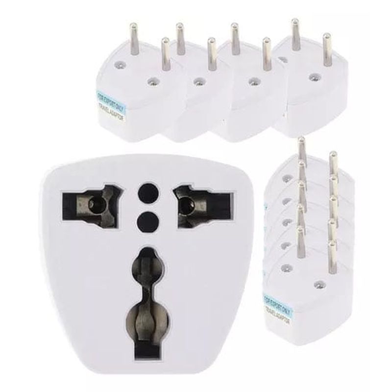 GENERICO - Pack 10 Adaptador Enchufe Europeo