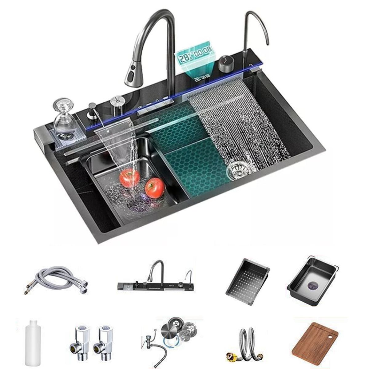 BITART - Set Lavavajillas Empotrado Acero Inoxidable 75x45