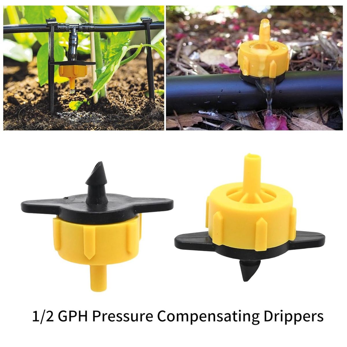 KUANGYE - Pack 100 Goteros Riego Autocompensado De 2 Litros Hora