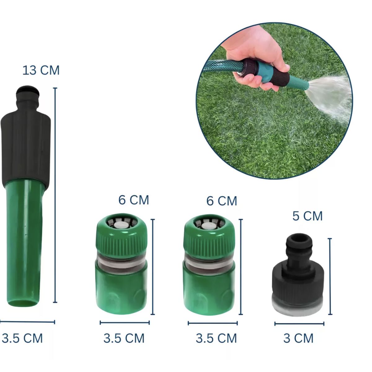 GENERICO - Manguera Jardín Reforzada 1/2 Pulgada 20 Mts Mas Accesorios