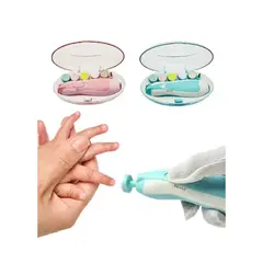 GENERICO - Lima Uñas Bebe Pulidor Torno Eléctrico Trimmer Color Azul