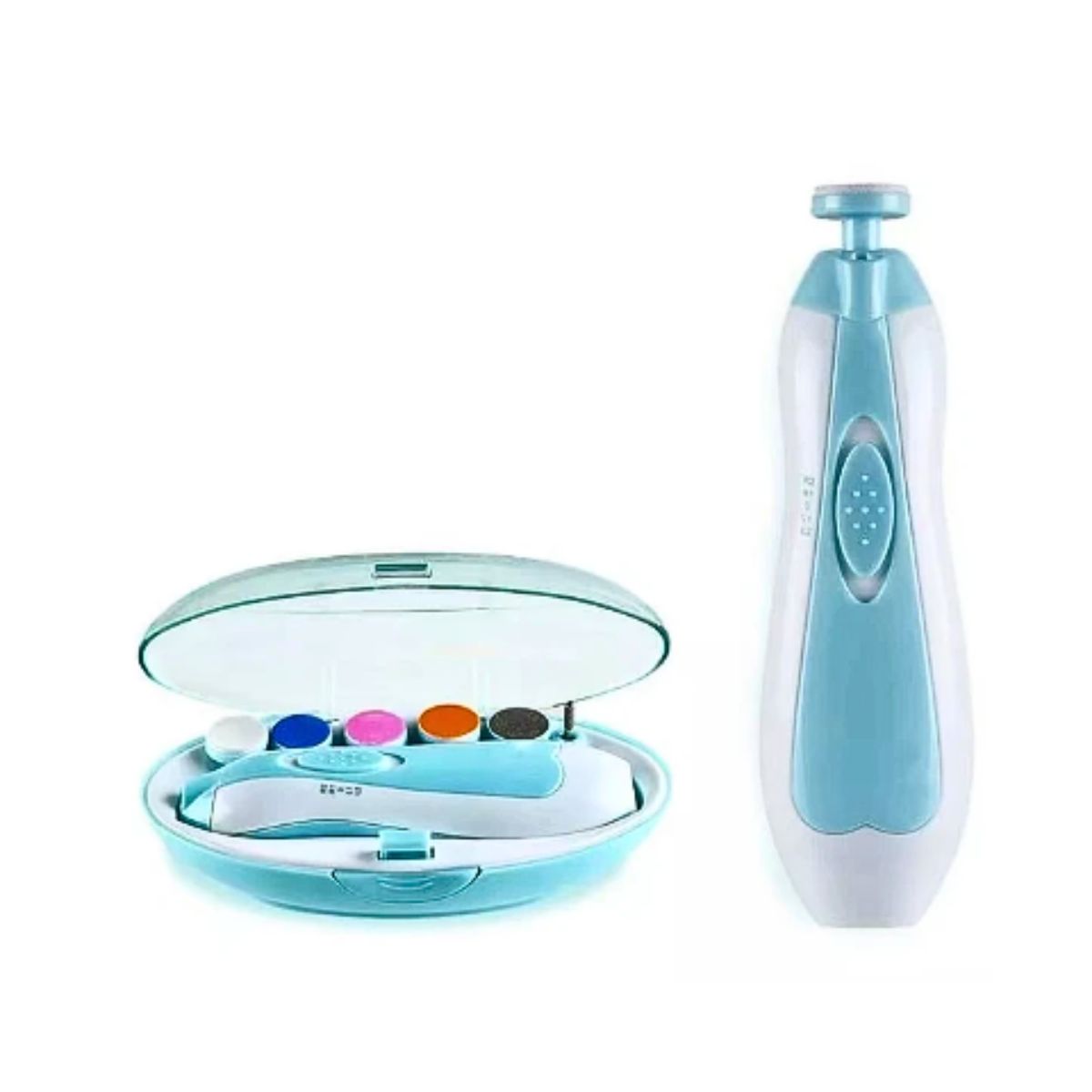 GENERICO - Lima Uñas Bebe Pulidor Torno Eléctrico Trimmer Color Azul