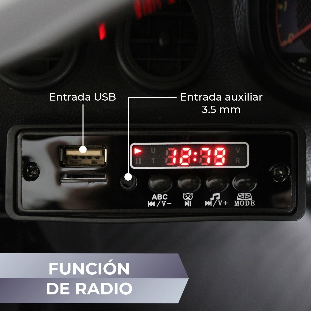 LITTLE MONKEY - Carro Montable Electrico 12v Coche Mercedes Benz