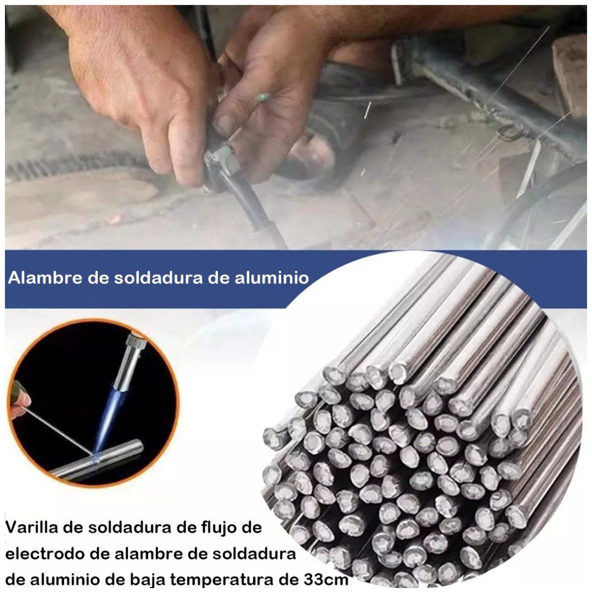 KUANGYE - 20pz varillas 33cm Soldadura For Soldar Aluminio Cobre Fierr