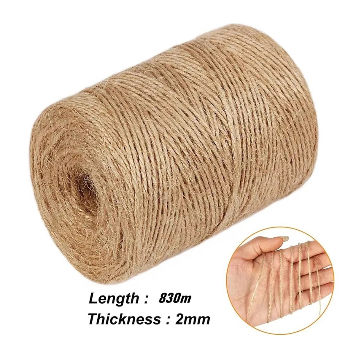 KUANGYE - Hilo De Yute 2mm 1 Kg Rollo 830 Metros