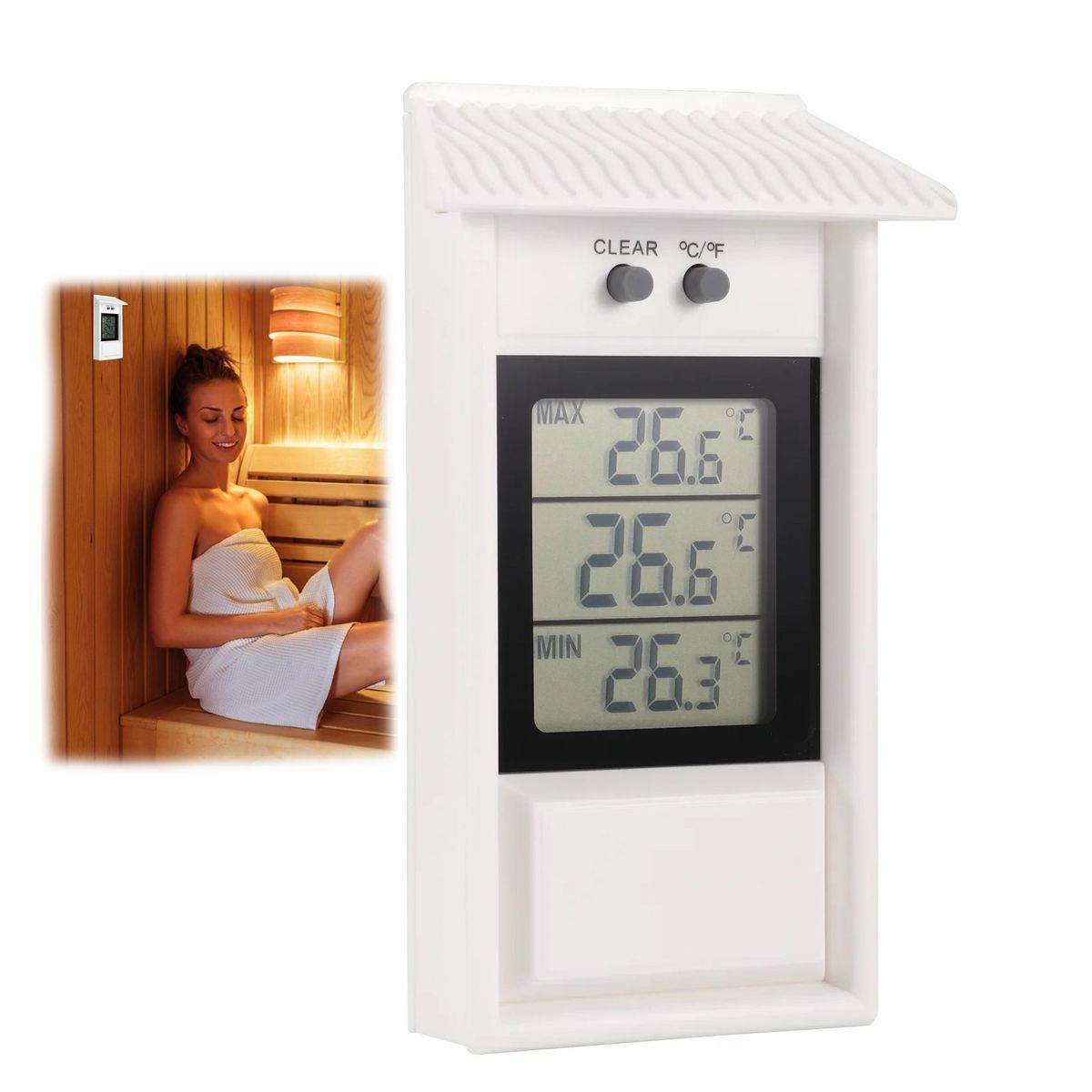 KUANGYE - Termómetro Digital Para Invernadero Máximo Y Mínimo