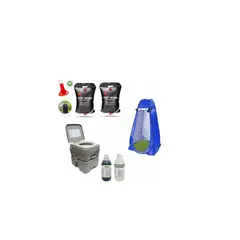 GENERICO - Baño Químico 20 Litros + Carpa Vestidor + 2 Ducha 20 L.