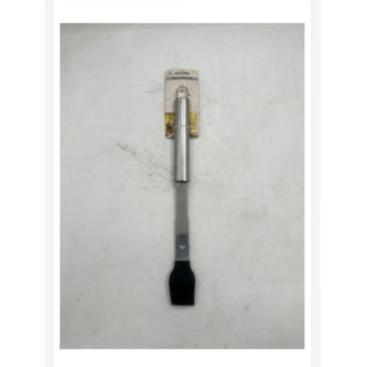 GENERICO - Brocha De BBQ Silicona Mango Acero Inoxidable
