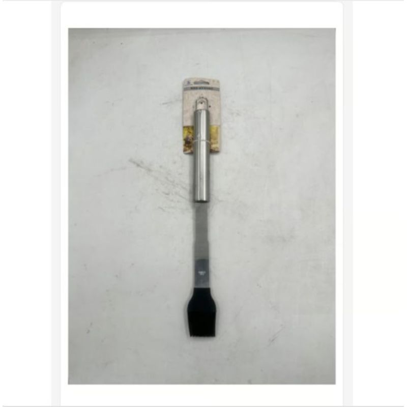 GENERICO - Brocha De BBQ Silicona Mango Acero Inoxidable