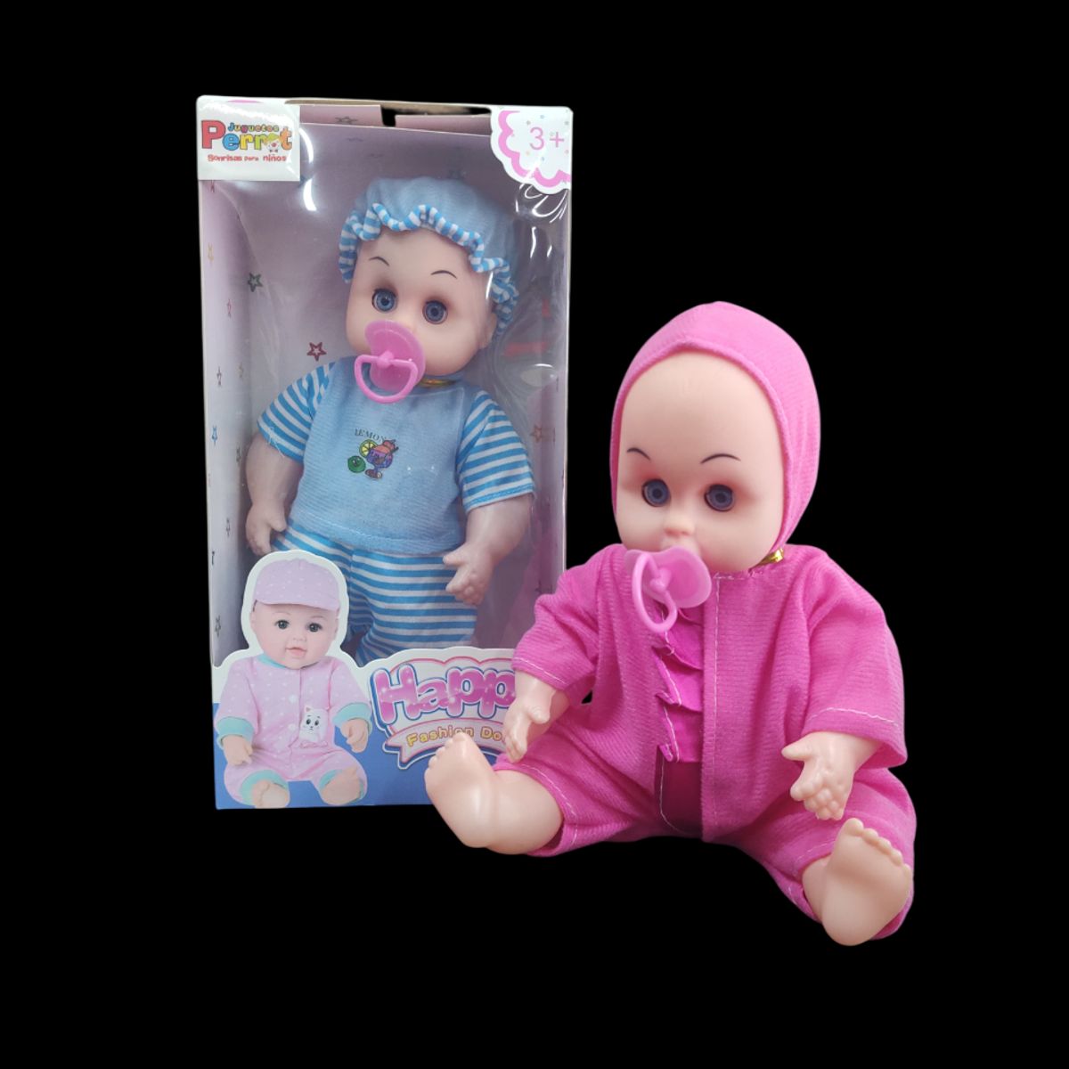 GENERICO - Muñeca Happy Con Chupete Y Sonidos