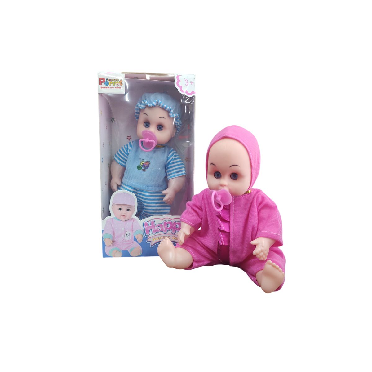 GENERICO - Muñeca Happy Con Chupete Y Sonidos