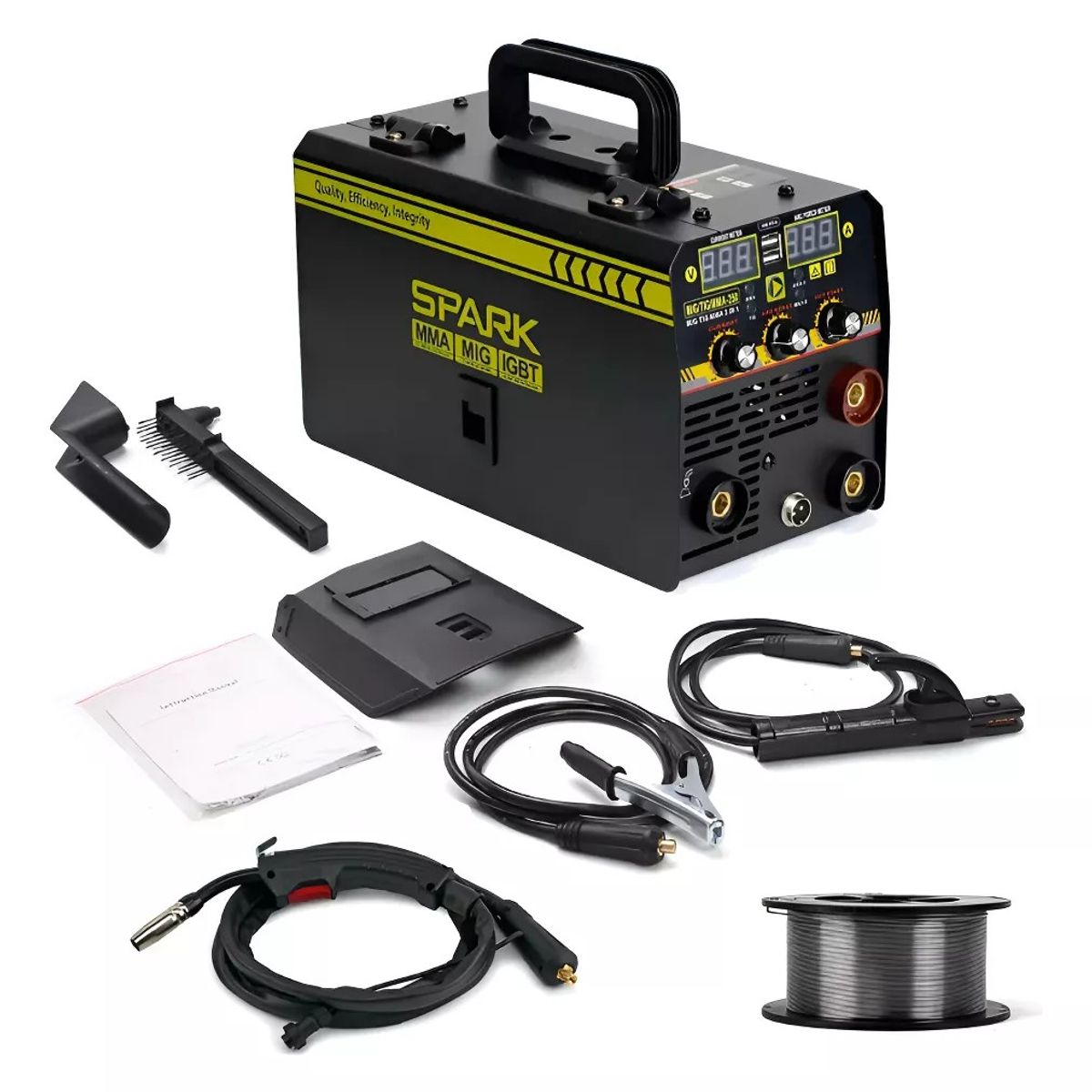 MUNDO MAGIA - Soldadora Mig Tig Arco 250a Sin Gas + Rollo De Alambre Flux