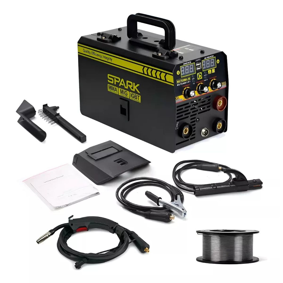 MUNDO MAGIA - Soldadora Mig Tig Arco 250a Sin Gas + Rollo De Alambre Flux